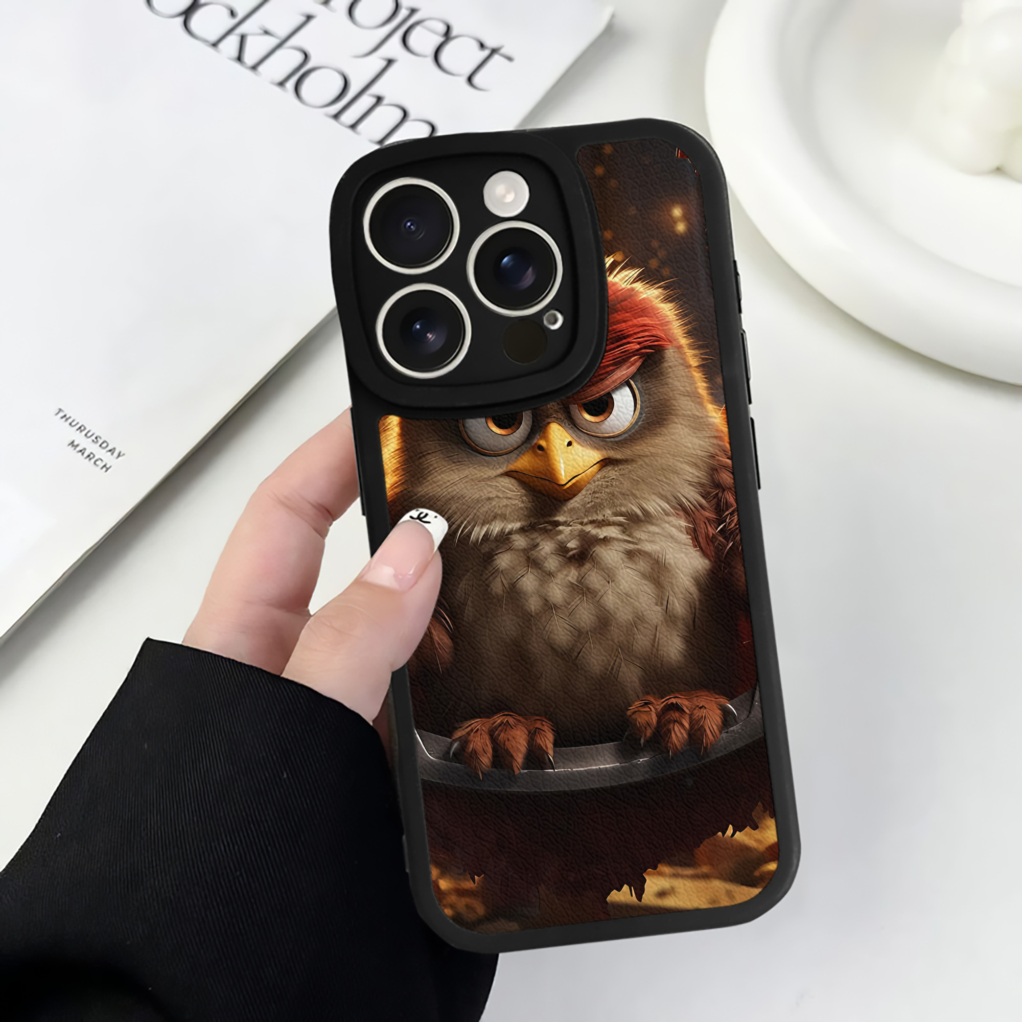 （画像用） Angry Birds アングリーバード 【iPhone 16シリーズ対応】シリコンスマホケース（レザー調） 材質：シリコン